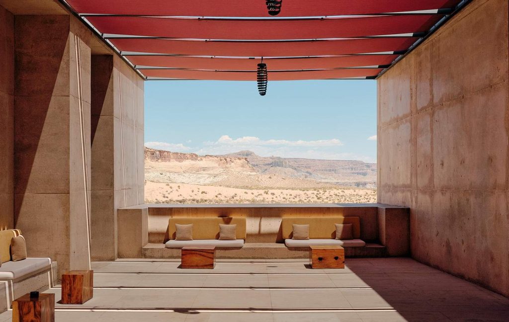 Interior design at Amangiri resort in Southern Utah